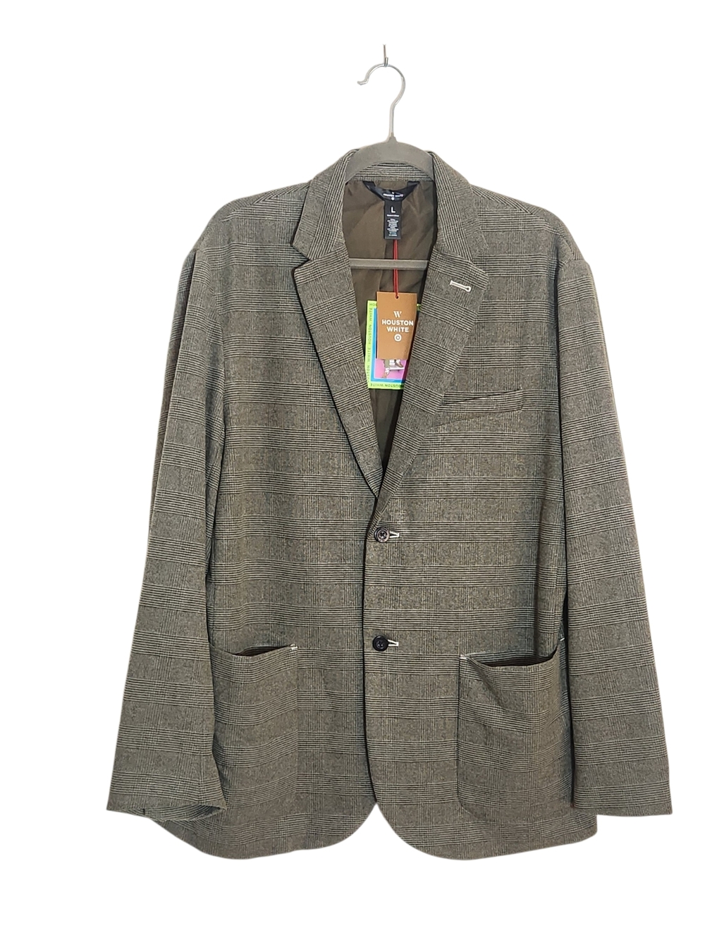 Houston White for Target Mens Brown Plaid Blazer Size Large NWT
